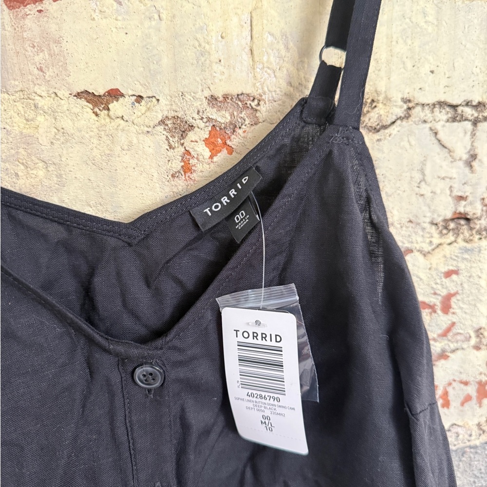 Torrid Black Button-Front Camisole - Picture 2 of 5